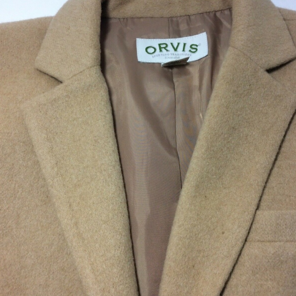 Orvis Blazer Camel Hair Jacket Coat Fully Lined - Picture 8 of 8